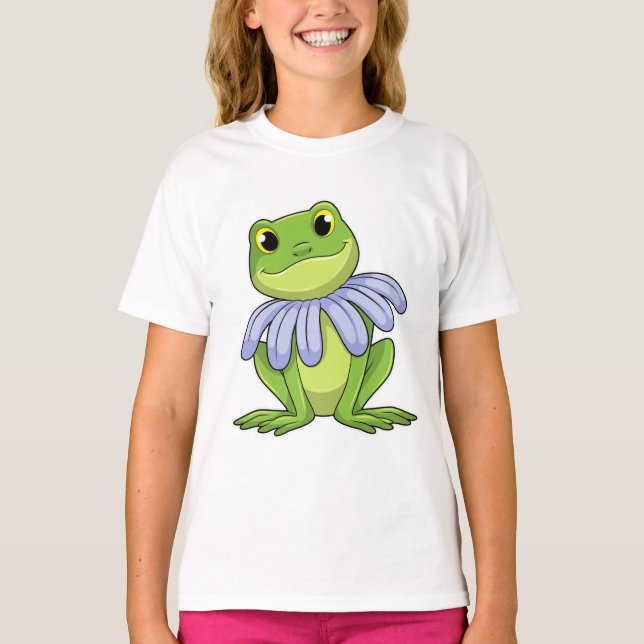T-shirt Grenouille avec marguerite (Devant)