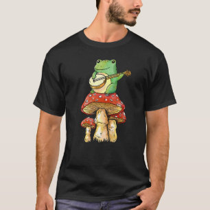 T-shirt Grenouille Champignons Guitare esthétique Goblinco