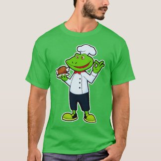 T-shirt Grenouille comme cuisiner avec assiette de service