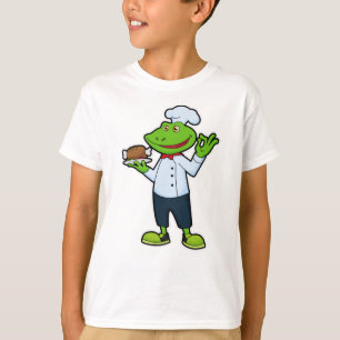 T-shirt Grenouille comme cuisiner avec assiette de service