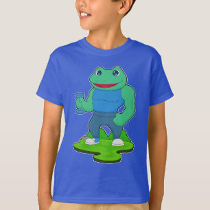 T-shirt Grenouille Culturiste Haltère Culturisme