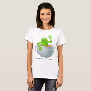 T-shirt Grenouille dans le thé Saint Patrick Fête des femm