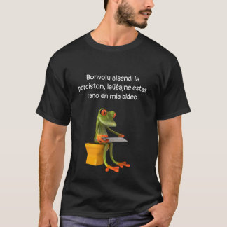 T-shirt Grenouille dans un bidet, chemise foncée