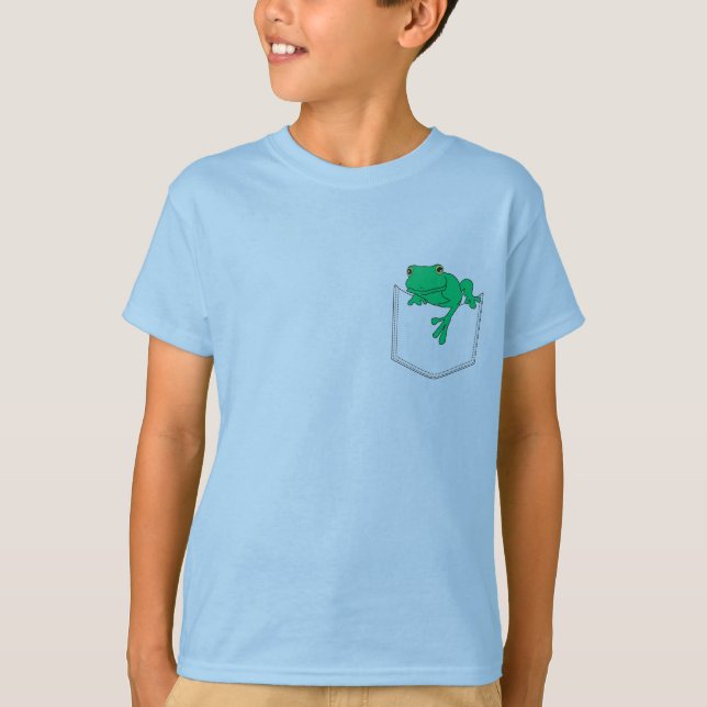 T-shirt Grenouille dans une poche (Devant)