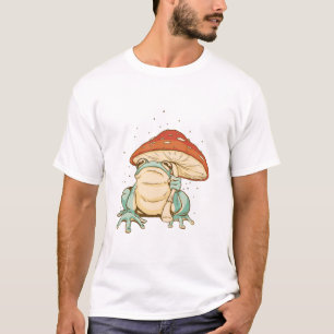 T-shirt Grenouille de Cottagecore au champignon