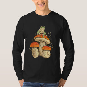 T-shirt Grenouille De Cottagecore Sur Mushroom Mushroomcor