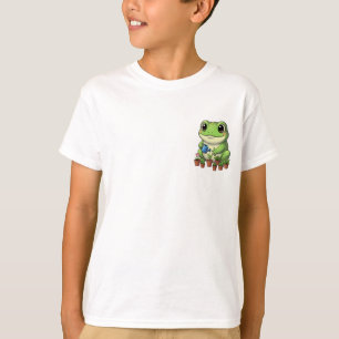 T-shirt Grenouille de jardinage avec plantes en pot Enfant