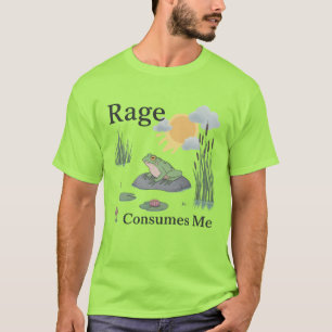 T-shirt Grenouille de l'étang de la colère me consume Mème