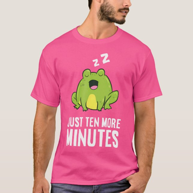 T-shirt Grenouille Dix Minutes De Plus Snooze Alarme Horlo (Devant)