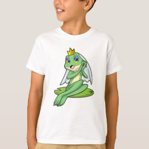 T-shirt Grenouille en mariée au mariage avec couronne