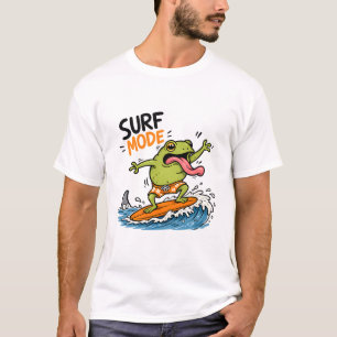 T-shirt Grenouille en mode surf drôle   Grenouille idiote 