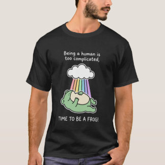 T-shirt Grenouille endormie Arc-en-ciel Être humain est co
