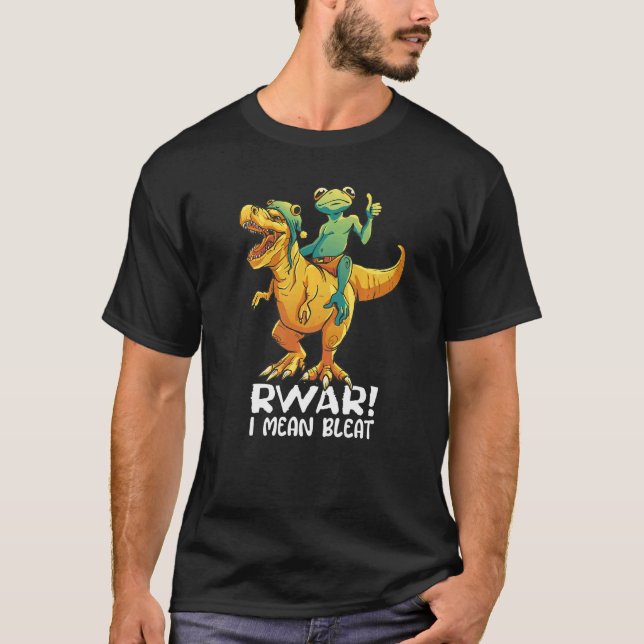 T-shirt Grenouille équitation Rex Rawr Bleat Anniversaire  (Devant)