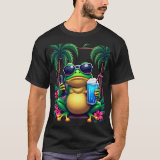 T-shirt Grenouille grincheuse aléatoire AHH Vaporwave Y2K