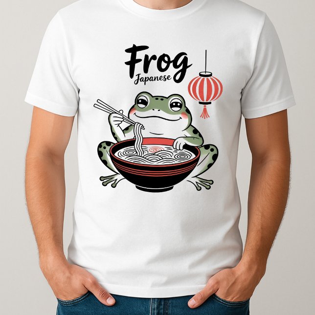 T-shirt Grenouille grincheuse Mange Ramen et Soll Phone Ar (Créateur téléchargé)