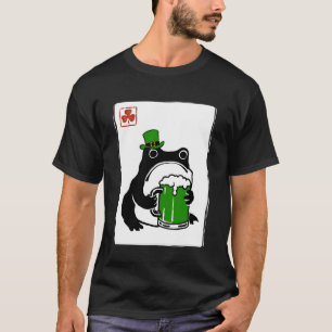 T-shirt Grenouille Grincheuse St Patty's Trèfle Bière Drôl