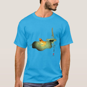 T-shirt Grenouille jaune sur feuille de lotus