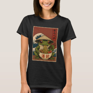 T-shirt Grenouille mangeant des ramen kawaii nouilles japo
