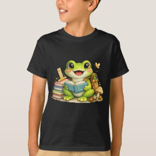 T-shirt Grenouille Mignonne Lisant - Retour à l'École