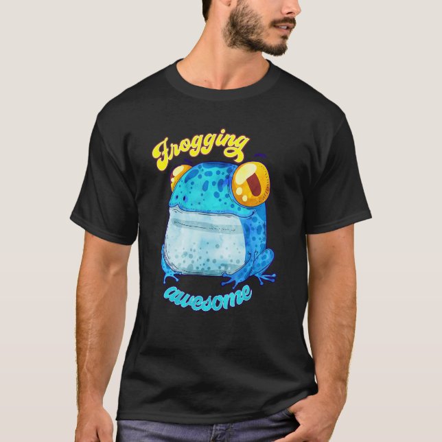 T-shirt Grenouille mignonne magnifique animal animal famil (Devant)