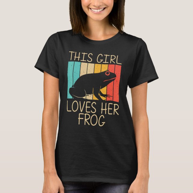 T-shirt Grenouille mignonne pour les filles Grenouille gos (Devant)