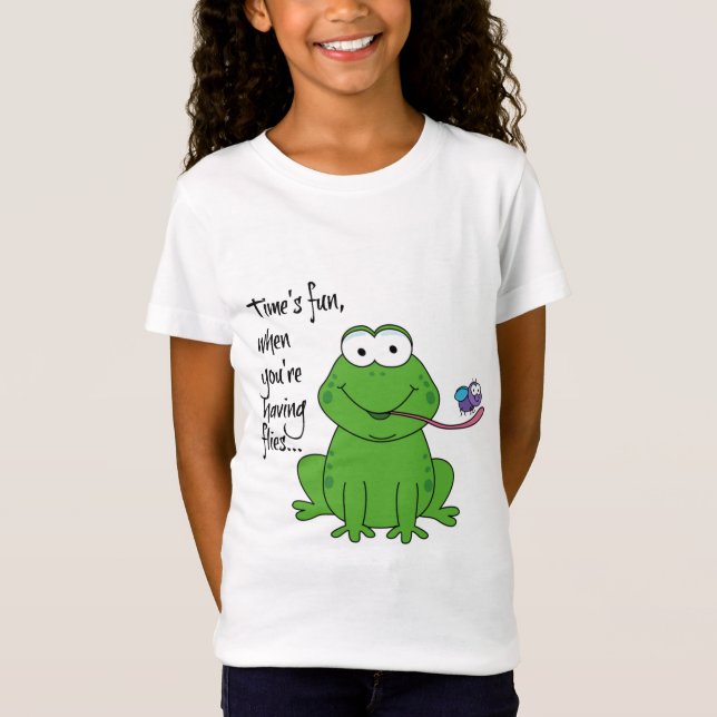 T-Shirt Grenouille mûre; Le temps est amusant quand tu as  (Devant)