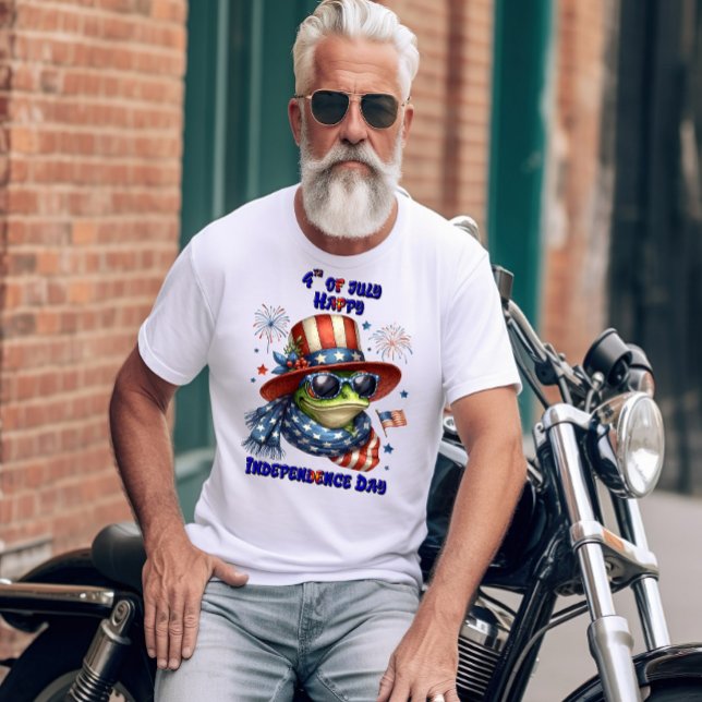 T-shirt Grenouille patriotique : Fête de l'Indépendance de (Créateur téléchargé)