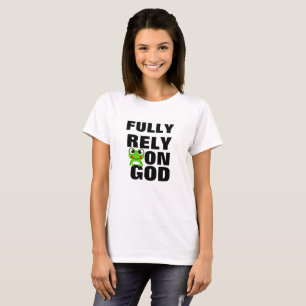 T-shirt Grenouille Pleinement confiance sur Dieu T Chemise