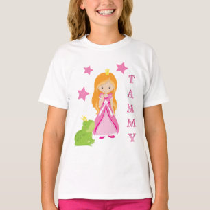 T-shirt Grenouille Princesse Personnalisée Et Étoiles