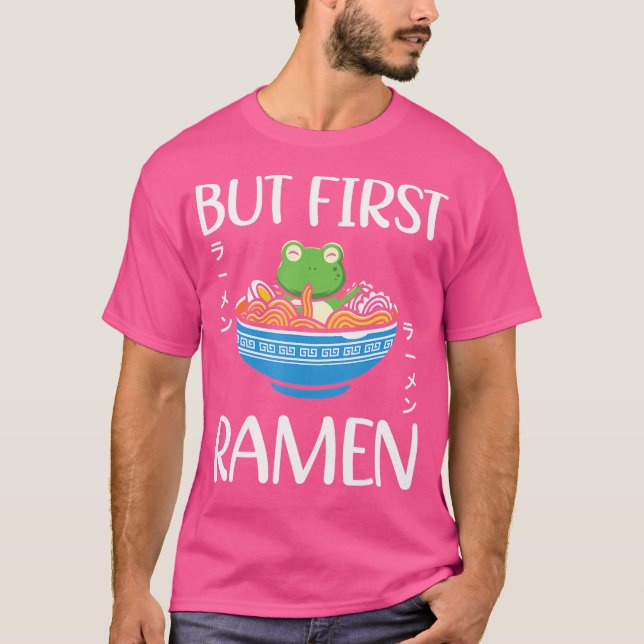 T-shirt Grenouille Ramen Manga Otaku Anime japonaise Kawai (Devant)