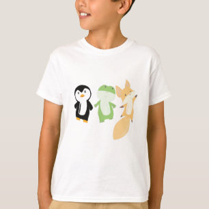 T-shirt Grenouille renard pingouin Animaux amusants Enfant