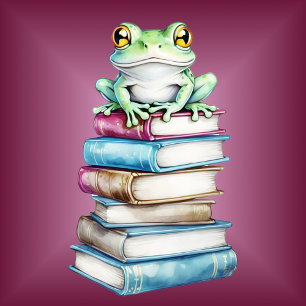 T-shirt Grenouille sur livres