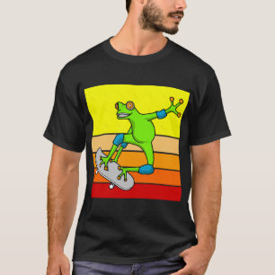 T-shirt Grenouille sur skateboard Classic(4)