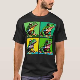 T-shirt Grenouille verte Art Cool Grenouille