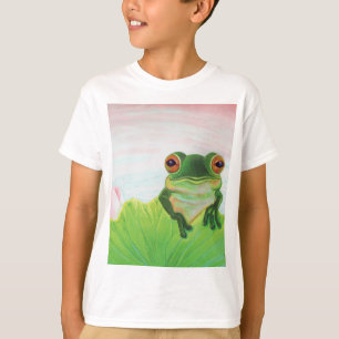 T-shirt Grenouille verte Se détendre dans l'étang