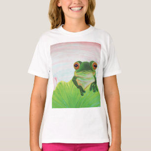 T-shirt Grenouille verte Se détendre dans l'étang