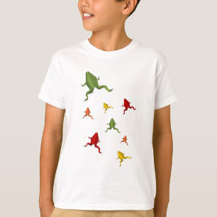 T-shirt grenouille vibrante de couleurs d'origami