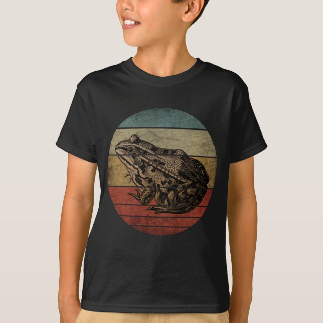 T-SHIRT GRENOUILLE VINTAGE BRANCHÉE (Devant)