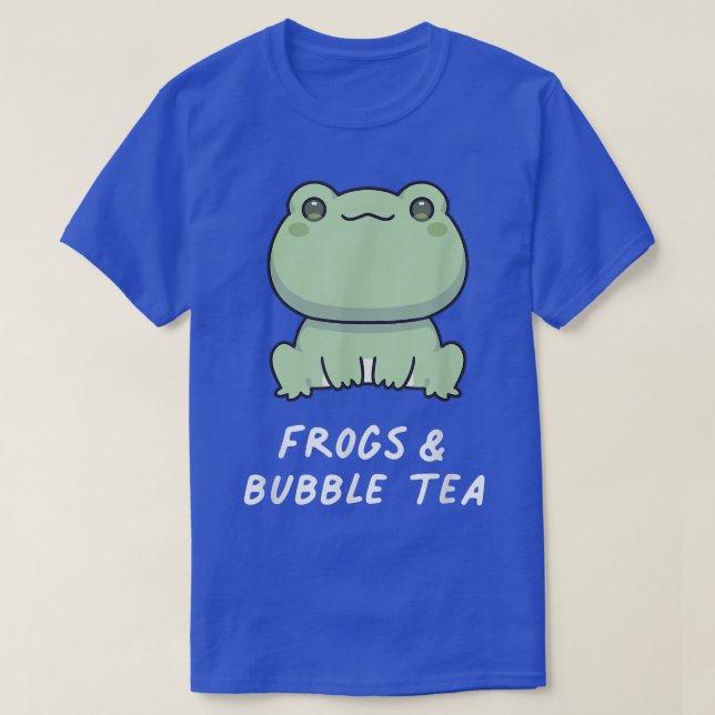 T-shirt Grenouilles & Bubble Thé Kawaii Anime Aesthétique  (Design devant)