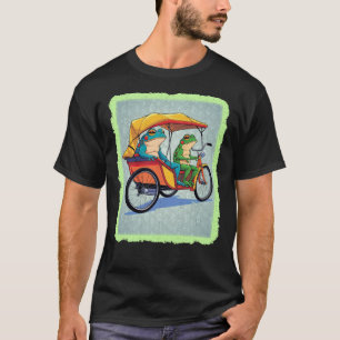 T-shirt Grenouilles Dans Un Graphique Rickshaw