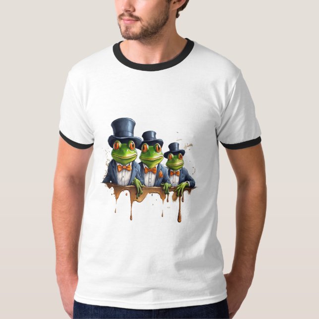 T-shirt Grenouilles en élégance (Devant)