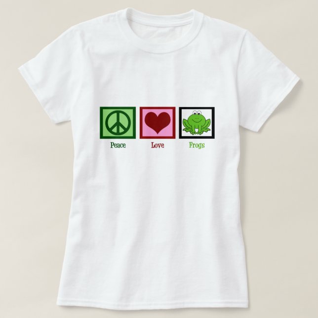 T-shirt Grenouilles Peace Love (Design devant)