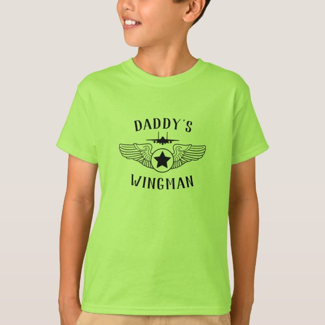 T-shirt Grève Eagle du Wingman du papa et filles d'ailes (Devant)