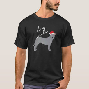 T-shirt Grey American Pit Bull Terrier Chien Maman Noël