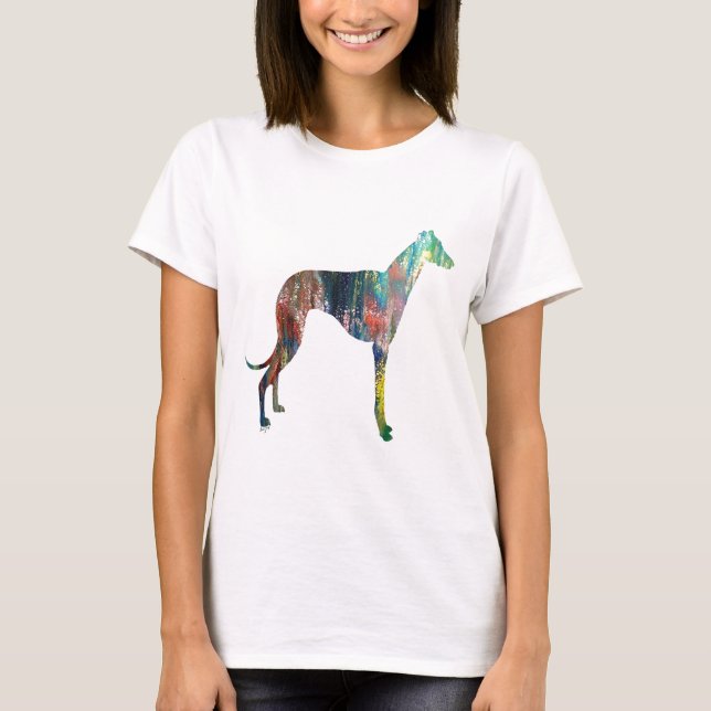 T-shirt Greyhound, Aime Greyhounds, Greyhound (Devant)