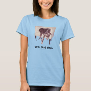 T-shirt Greyhound Dormir dans la chaise Drôle chien