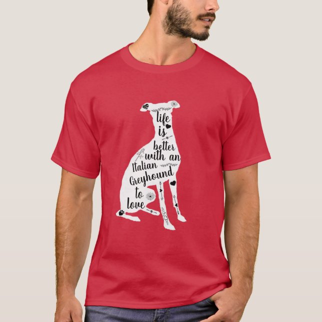 T-shirt Greyhound italien (Devant)