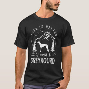 T-shirt Greyhound Life Better Papa Chien