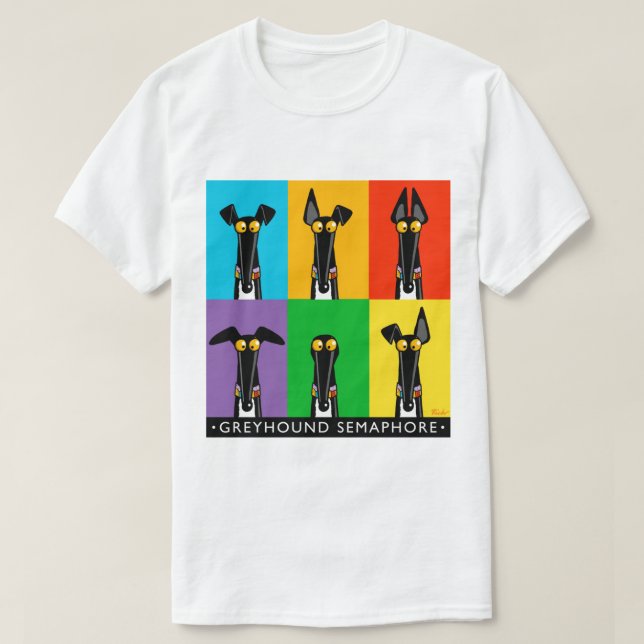 T-shirt Greyhound Semaphore with title  (Design devant)