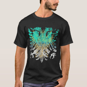 T-shirt Griffin Turquoise Et Or Sur Noir
